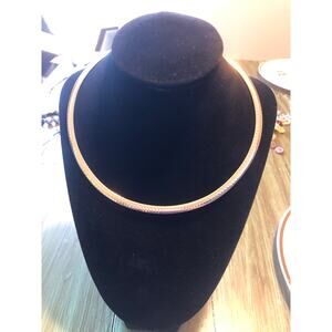 Unbranded Gold Tone EUC Herringbone Choker Necklace